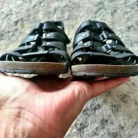 Teva Cabrillo Wedge Black Leather Gladiator Sandal 7 - Picture 6 of 14